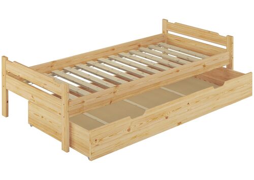 Bett Kiefer massiv 90x200 Einzelbett Singlebett Massivholz Zubeh�r w�hlbar V-60.31-09