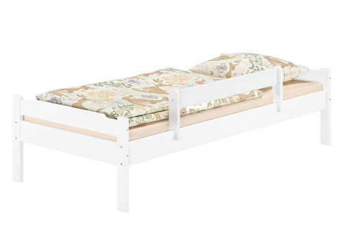 Einzelbett massiv Kiefer wei� 90x200 Futonbett Holzbett Zubeh�r w�hlbar V-60.31-09W