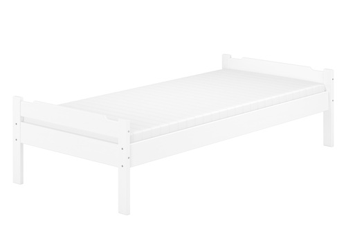 Einzelbett massiv Kiefer wei� 90x200 Futonbett Holzbett Zubeh�r w�hlbar V-60.31-09W
