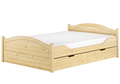 Doppelbett Massivholz 140x200 Komplettset Bett mit Staukasten V-60.33-14