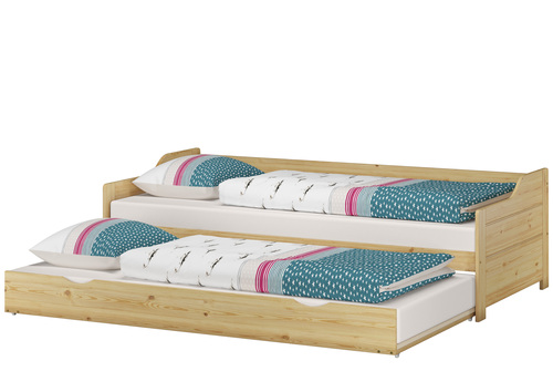Sofabett Couchbett Wohnbett 90x200 Einzelbett Bettkasten Kiefer Zubeh�r w�hlbar V-60.34-09
