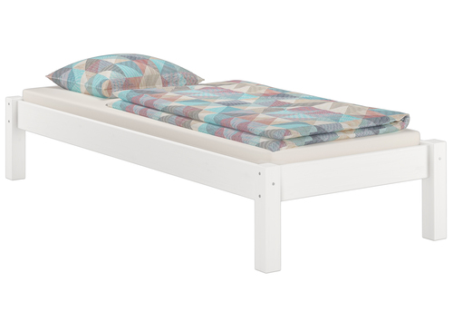 Weisses Futonbett ohne Kopfteil Kiefer massiv 90x200 Bettgestell Zubeh�r w�hlbar V-60.35-09W