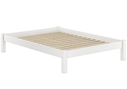 Bettgestell Kiefer wei� Einzelbett 120x200 Massivholzbett Zubeh�r w�hlbar V-60.35-12W