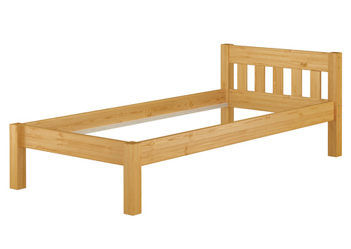 Einzelbett Kiefer in Eicheton gebeizt 90x200 Zubeh�r w�hlbar V-60.38-09E