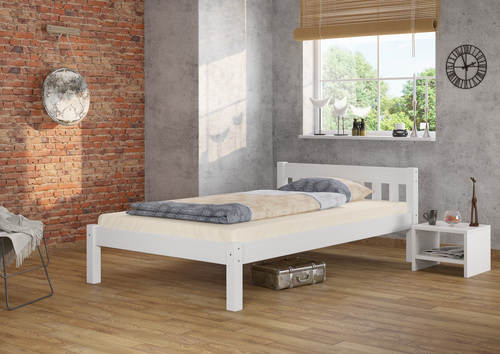 Futonbett wei� Einzelbett 120x200 Kiefer Massivholz Zubeh�r w�hlbar V-60.38-12W