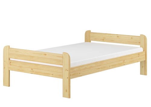 Breites robustes Einzelbett 120x200 Kiefer massiv mit w�hlbarem Zubeh�r V-60.39-12