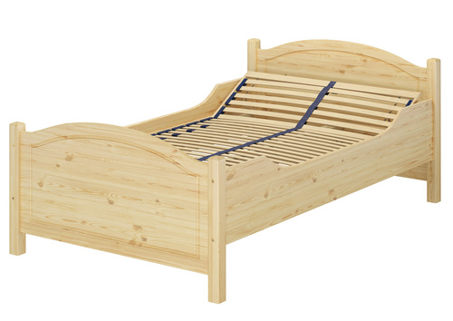 Seniorenbett extra hoch 120x200 Massivholz Kiefer Holzbett G�stebett Zubeh�r w�hlbar V-60.40-12