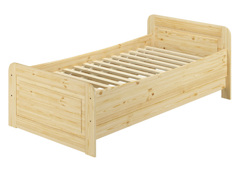 Seniorenbett extra hoch 100x220 Einzelbett Holzbett G�ste Massivholz Zubeh�r w�hlbar V-60.42-10-220 
