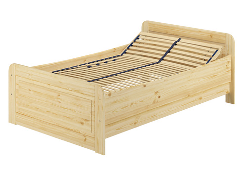 Seniorenbett extra hoch 120x220 Einzelbett Holzbett Massivholz Kiefer Zubeh�r w�hlbar V-60.42-12-220