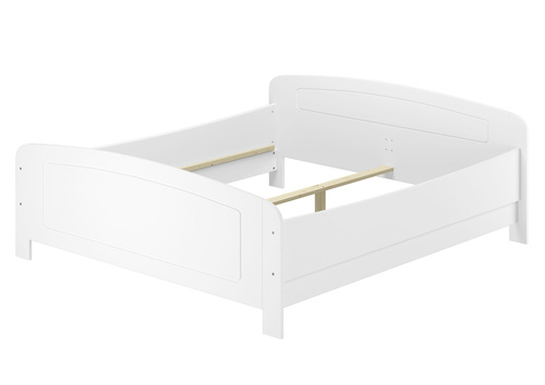 Gro�es wei�es Ehebett Seniorenbett extra hoch 180 x 200 Zubeh�r w�hlbar V-60.44W-18