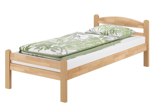 Einzelbett Buche massiv 90x200 Bettgestell und w�hlbare Ausstattung V-60.45-09