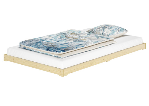 Teenagerbett Futon extra niedriges Studentenbett 120x200 Fichte Tanne ge�lt V-60.47-12