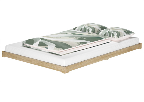 Loftbett Futon extra niedriges Bodenbett 120x200 Esche ge�lt V-60.47E-12