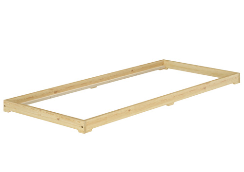 Bettrahmen Bodenbett Futon extra niedriges Holzbett 90x200 Kiefer lackiert V-60.47K-09