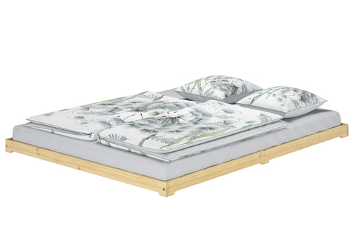 Futonbett Bodenbett extra niedriges Holzbett 160x200 Kiefer lackiert V-60.47K-16