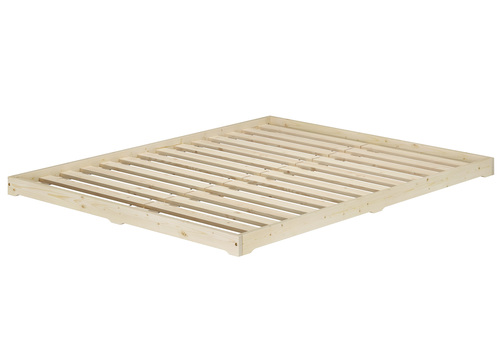 Niedrigbett unbehandeltes Holz 160x200 Fichte Tanne V-60.47N-16
