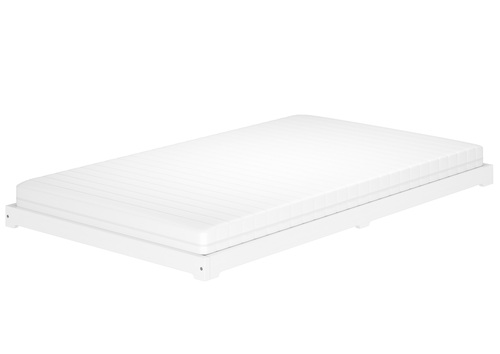 Wei�es Teenagerbett Futon extra niedriges Studentenbett 120x200 Kiefer V-60.47W-12