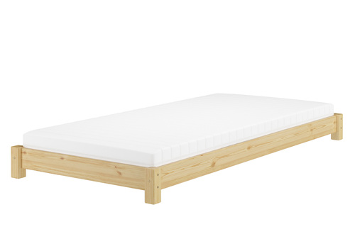 Schmales Flachbett Futonbett Einzelbett 80x200 Kiefer massiv V-60.51-08