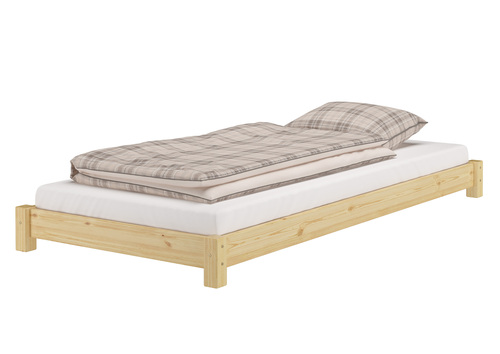 Niederflurbett Futonbett Einzelbett Bodenbett 90x200 Kiefer massiv w�hlbares Zubeh�r V-60.51-09