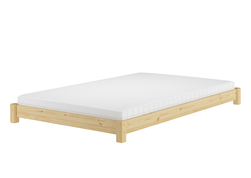 Breites, flaches Futonbett Einzelbett 120x200 Kiefer massiv V-60.51-12