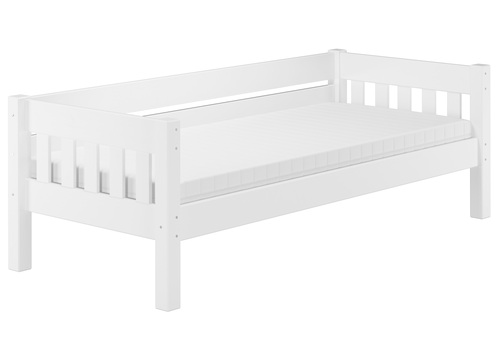 Wei�es Couchbett Einzelbett 90x200 Massivholzbett Sofabett mit w�hlbarem Zubeh�r V-60.53-09W