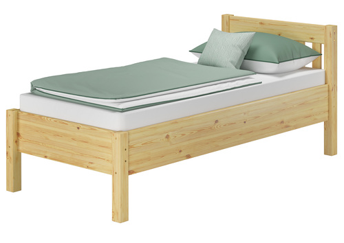 Hohes Holzbett 90x200 Kiefer natur Seniorenbett Einzelbett Zubeh�r w�hlbar V-60.55-09