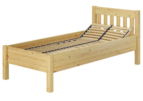 Hohes Holzbett 90x200 Kiefer natur Seniorenbett Einzelbett Zubeh�r w�hlbar V-60.55-09