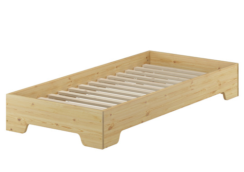 Futonliege Pensionsbett, Einzelbett 90x200 Massivholz Kiefer Zubeh�r w�hlbar V-60.56-09