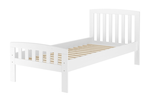 Klassisches Kieferbett wei�, 90x200 cm, Einzelbett, Zubeh�r w�hlbar V-60.57-09W