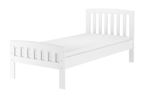 Klassisches Kieferbett wei�, 90x200 cm, Einzelbett, Zubeh�r w�hlbar V-60.57-09W