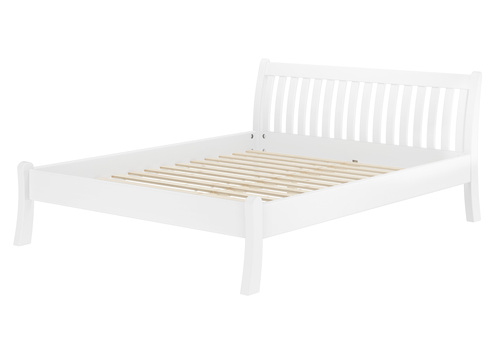 G�stebett Doppelbett Echtholzbett 160x200 hohe Sitzkante Kiefer massiv wei� V-60.61W-16
