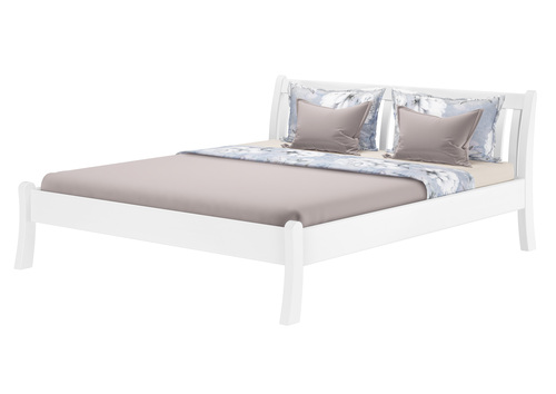 G�stebett Doppelbett Echtholzbett 180x200 hohe Sitzkante Kiefer massiv wei� V-60.61W-18