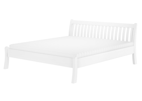 G�stebett Doppelbett Echtholzbett 180x200 hohe Sitzkante Kiefer massiv wei� V-60.61W-18