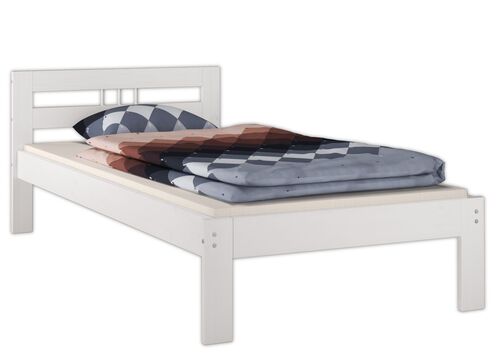 Einzelbett Futonbett 100x200 Kieferbett Massivholz wei� Bettgestell Zubeh�r w�hlbar V-60.64-10W