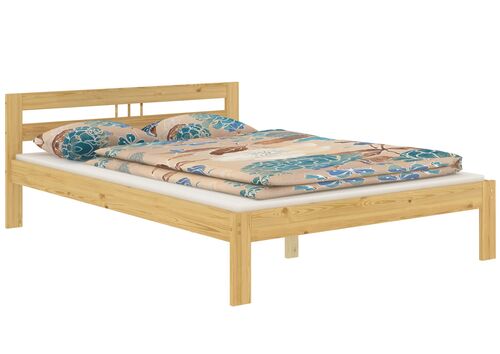 Holzbett Kiefer natur Massivholz 120x200 Bettrahmen Einzelbett mit w�hlbarem Zubeh�r V-60.64-12