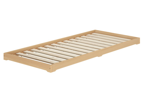 Niederflurbett Bettrahmen Studenten Futon Bodenbett 100x200 Buche Massivholz V-60.66-10