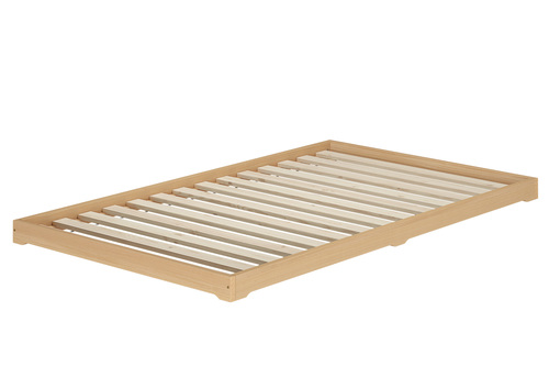 Niederflurbett Flachbett 120x200 Buche Massivholz natur mit w�hlbarem Zubeh�r V-60.66-12