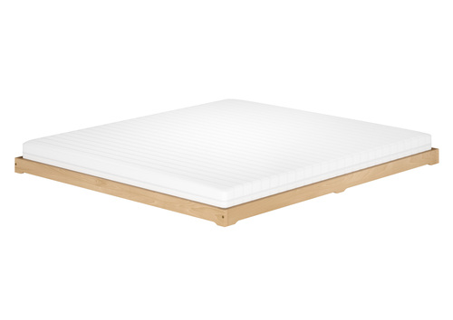 Niederflurbett Bodenbett niedriges Doppelbett 180x200 Buche Massivholz V-60.66-18