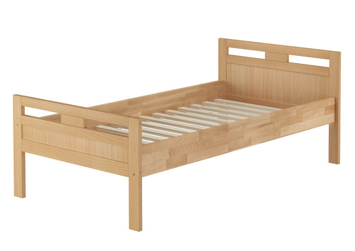 Massivholzbett �berl�nge Seniorenbett Buche 90x220 Einzelbett hohes Bett V-60.74-09-220 