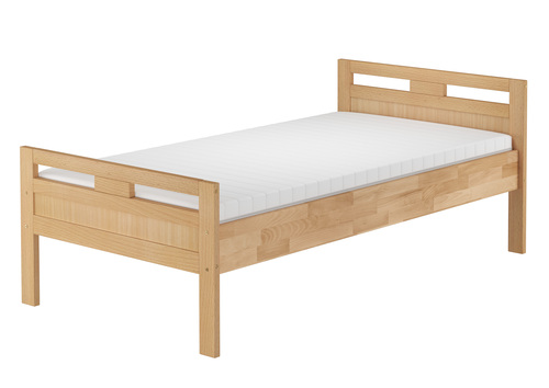 Massivholzbett �berl�nge Seniorenbett Buche 90x220 Einzelbett hohes Bett V-60.74-09-220 
