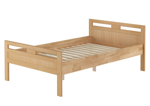 Massivholzbett Seniorenbett Buche natur 120x200 Hohes Bett Einzelbett Zubeh�r w�hlbar V-60.74-12