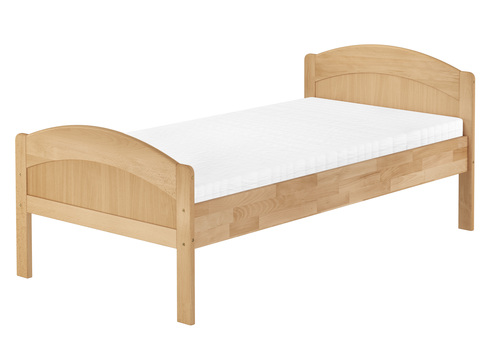 Massivholzbett hohes Bett Seniorenbett Buche natur 100x200 Zubeh�r w�hlbar V-60.75-10 