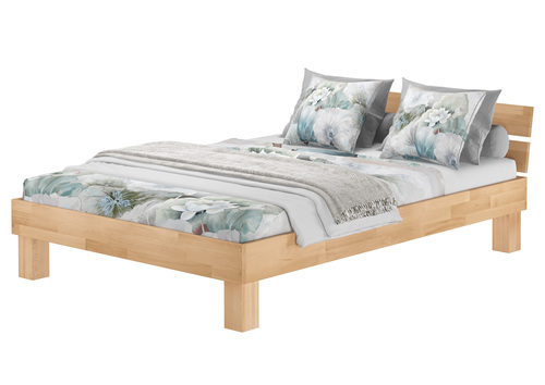 Doppelbett Buche natur 160x220 �berl�nge Massivholz Holzbett Zubeh�r w�hlbar V-60.80-16-220