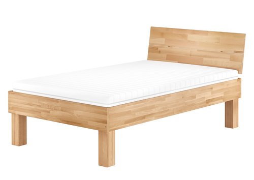 Einzelbett extra stark Buche 120x200 hohes Massivholzbett Seniorenbett Zubeh�r w�hlbar V-60.81-12