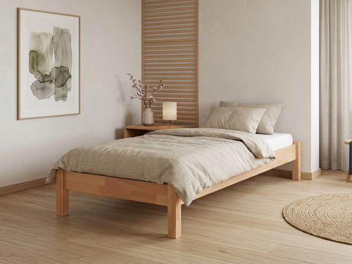 Einzelbett Futonbett 80x200 Massivholz Buchebett Bettrahmen massiv Zubeh�r w�hlbar V-60.84-08