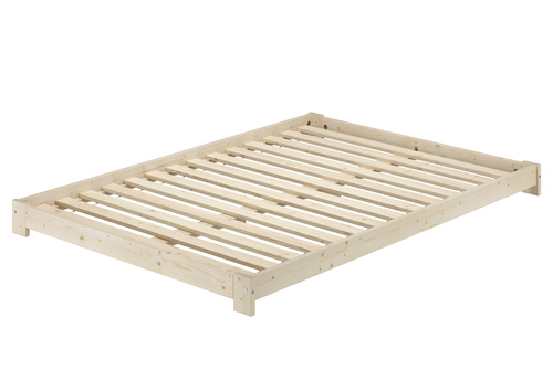 Niederflurbett Doppelbett 140x200 Fichte massiv unbehandelt mit w�hlbarem Zubeh�r V-60.85N-14