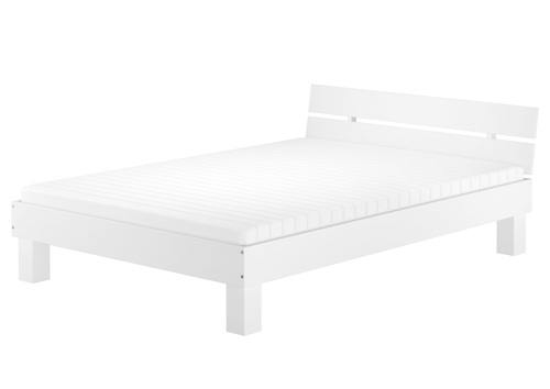 Futonbett Doppelbett 140x200 Ehebett Massivholzbett Buche waschwei� Zubeh�r w�hlbar V-60.86-14W 
