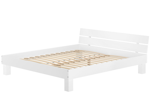 Massivholzbett 200x200 Buche Gro�familienbett Doppelbett waschwei� w�hlbares Zubeh�r 60.86-20W
