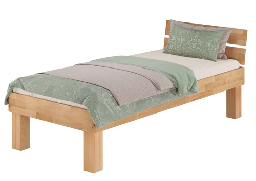 Buche-Massivholzbett in verschiedenen Breiten w�hlbar und zus�tzlich hohe Pfosten extra V-60.86-HoR