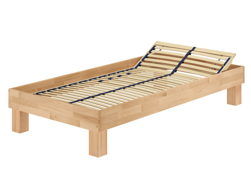Holzbett breites Einzelbett 100x200 Buche ge�lt Futonbett mit w�hlbarem Zubeh�r  V-60.87-10